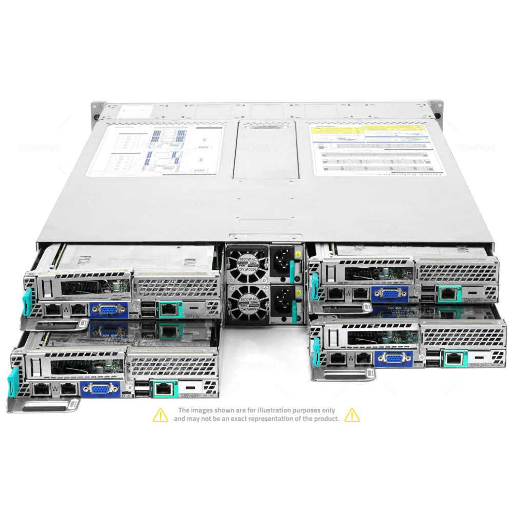 Intel H2216XXKR2 4x HNS2600KPR 8x Xeon E5-2620 V4 192 GB RAM Rails